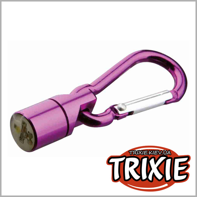 ТРИКСИ Украина - Брелок-фонарик Trixie 13443 для собак с карабином водонепроницаемый металл d-1 см