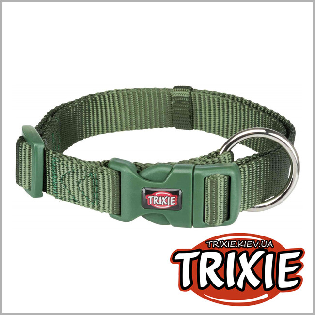 ТРИКСИ Украина - Ошейник Premium-TRIXIE (35–55см/20мм, тёмно-зелёный)