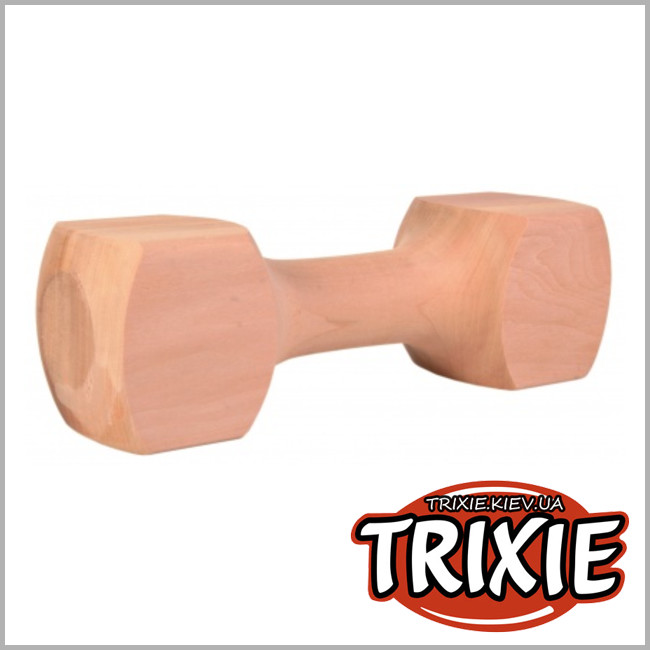 ТРИКСИ Украина - Деревянная квадратная гантель Trixie Wooden Retrieving Dumbbell (25cm / 650g)