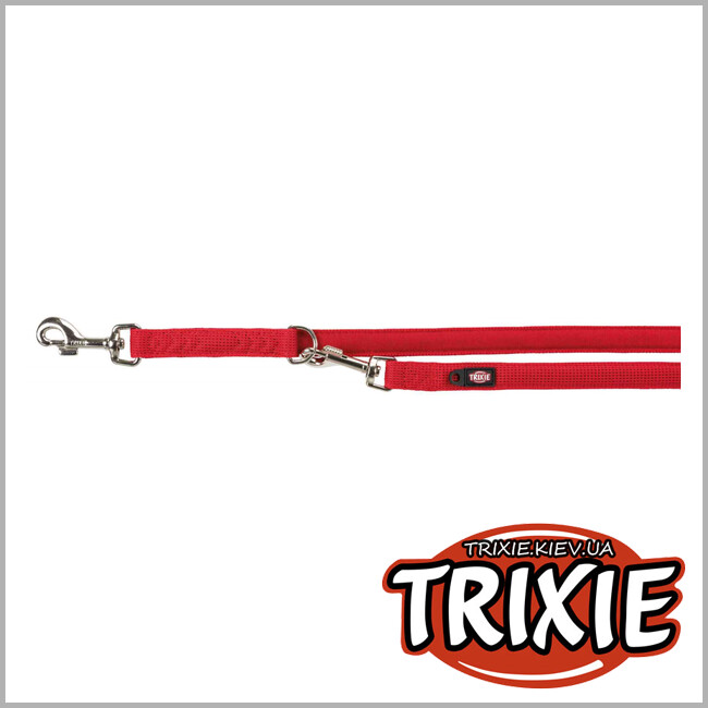 ТРИКСИ Украина - Поводок-перестёжка Comfort Soft-TRIXIE  ( Размер L-XL: 2м/25мм, красный)
