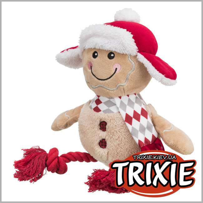 ТРИКСИ Украина - Рождественская фигурка пряника Trixie 92575, плюш/хлопок, 34см
