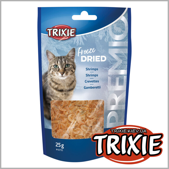 ТРИКСИ Украина - Лакомство для кошек Trixie 42755 PREMIO сублимированные креветки 25г