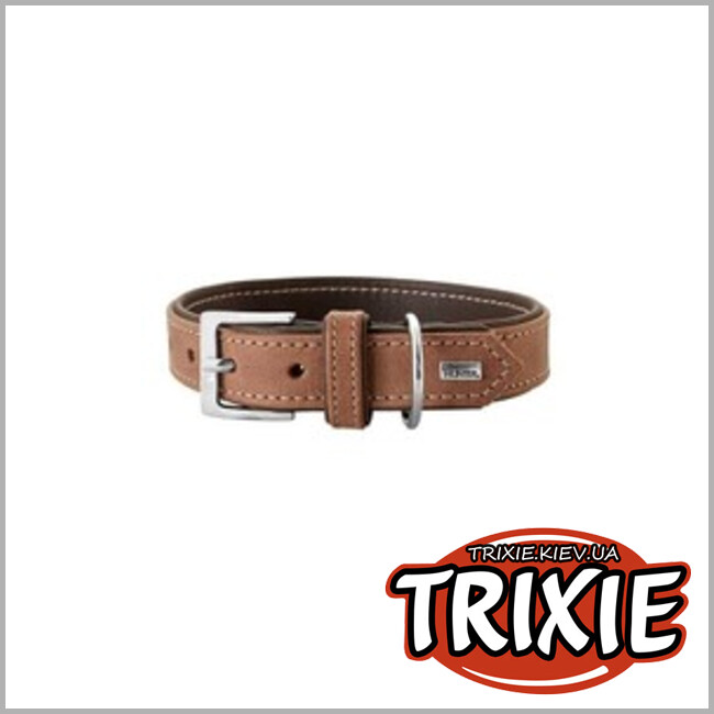 ТРИКСИ Украина - Ошейник кожаный Elch-Trixie (50-56см/36мм, коричневый)