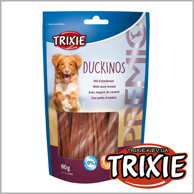 ТРІКСІ Україна - Ласощі для собак Trixie 31594 PREMIO Duckinos качина грудка 80г