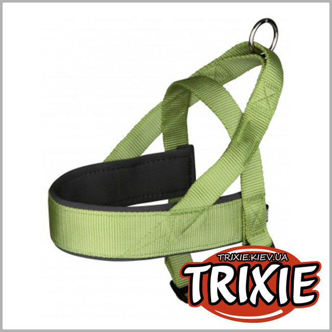 ТРІКСІ Україна - Шлей для собак TRIXIE - PremiumComfort (Розмір:30–50см/25мм, Колір:зелений, нейлон)