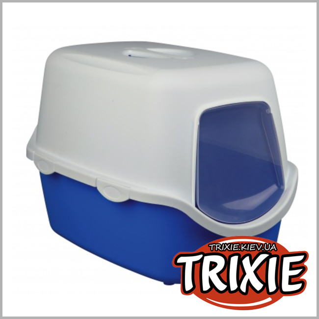 ТРІКСІ Україна - Туалет-будиночок для котів TRIXIE - Vico (40*40*56см, Колір: крем/синій)