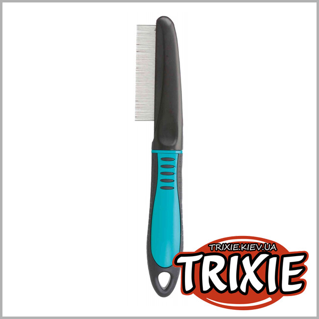 ТРИКСИ Украина - Расчёска с вращающимися зубцами для собак TRIXIE (21 см)