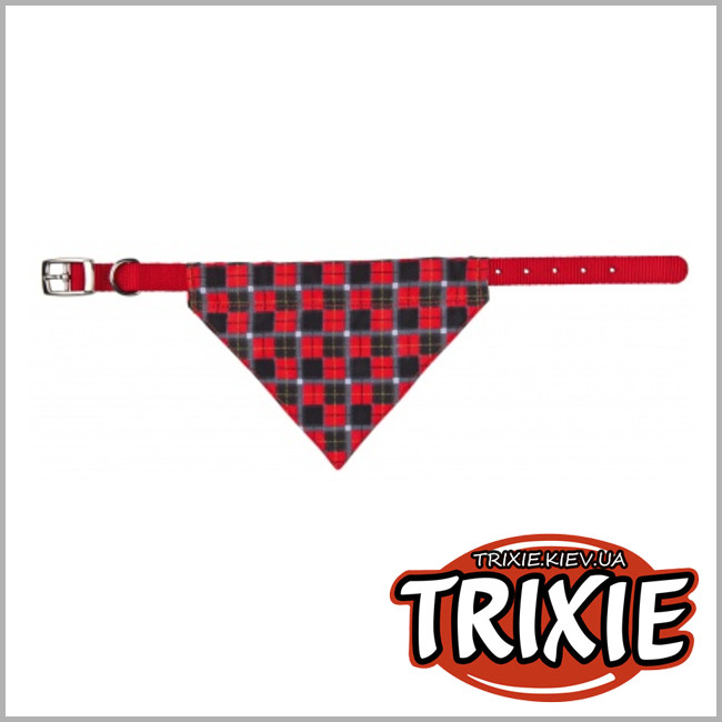 ТРИКСИ Украина - Ошейник с косынкой для собак TRIXIE (Размер: 25–31см/15мм, Цвет: красный)