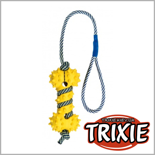 ТРИКСИ Украина - Кость на светящемся канате  для собак TRIXIE