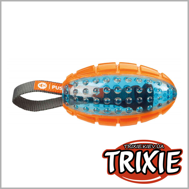 ТРИКСИ Украина - Мяч регби со звуком или без TRIXIE Push to mute Rugby Ball (TRP со звуком или без  27см)