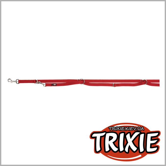 ТРИКСИ Украина - Поводок Premium длинный-TRIXIE (Размер M–L: 3.00м/20мм, красный)