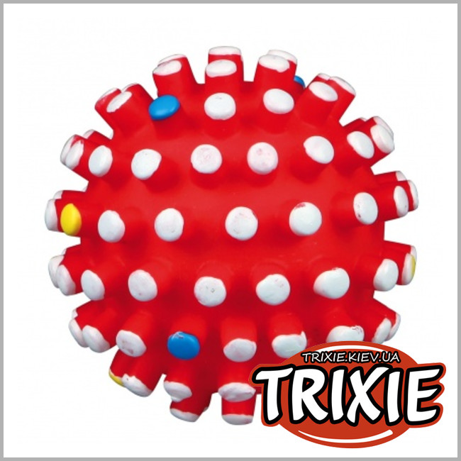 ТРИКСИ Украина - Виниловый мяч с шипами для собак TRIXIE (со звуком 6см)