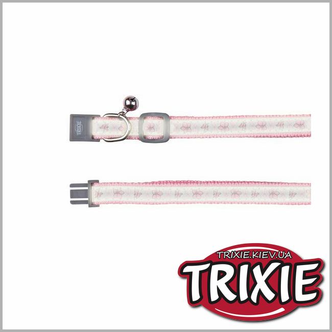 ТРИКСИ Украина - Ошейник светоотражающий с бубен. для кошки TRIXIE - Flower&amp;Butterfly (13mm)
