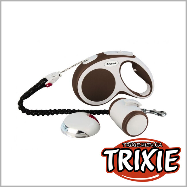 ТРИКСИ Украина - Набор TRIXIE - Flexi VARIO (5м/до 20кг, трос, коричневый)