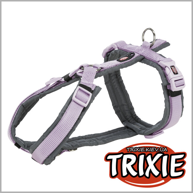 ТРІКСІ Україна - Шлея Premium trekking TRIXIE (XL: 80-97см/25мм, бузок/графіт)