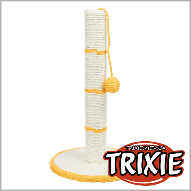 ТРІКСІ Україна - Дряпка-стовпчик для котів Trixie 4309 з іграшкою на мотузці сизаль 31х50 см