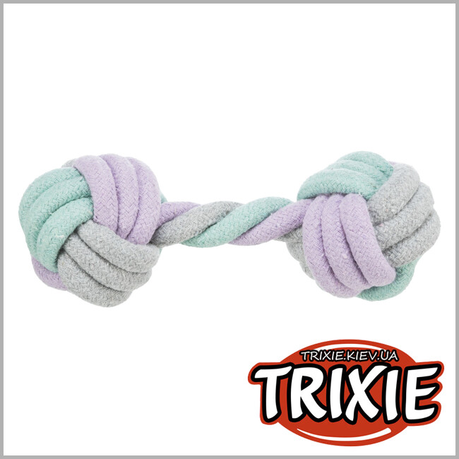 ТРИКСИ Украина - Игрушка Junior Trixie 32815 гантель веревочная, 22см