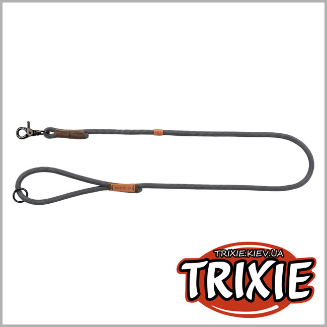 ТРИКСИ Украина - Поводок для собак Trixie 17211 "BE NORDIC", L-XL: 1.00м/13мм, темно-серый/коричневый