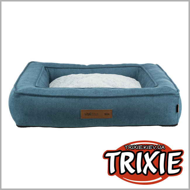 ТРИКСИ Украина - Лежак Tonio vital-TRIXIE (60х50см, петроль/бело-серый)