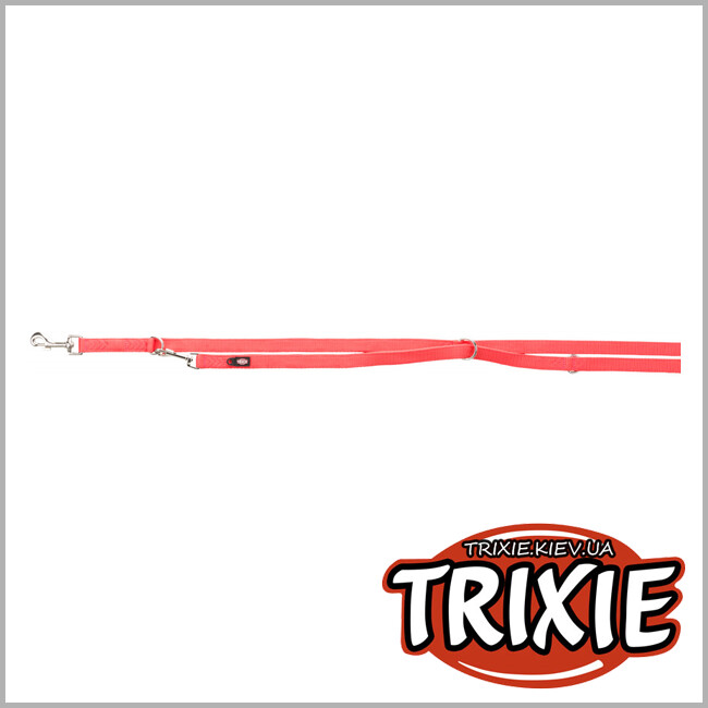 ТРИКСИ Украина - Поводок-перестежка Premium-TRIXIE двухслойный (Размер XS: 2.00м/10мм, коралл)