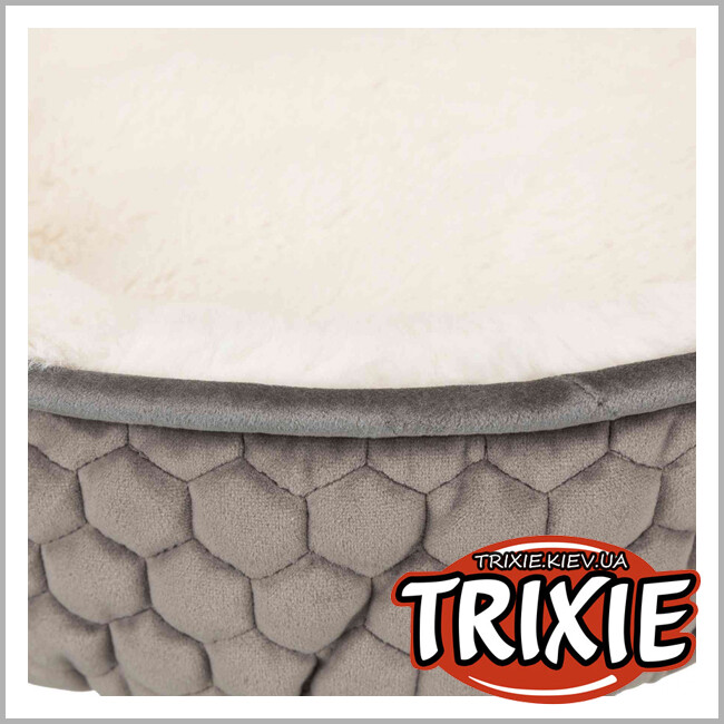 ТРИКСИ Украина - Лежак пещера Trixie Livia (плюш 45*33см серо-коричневый / кремовый)