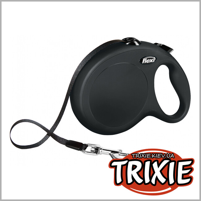 ТРИКСИ Украина - Флекси TRIXIE - New CLASSIC (L 8м. до 50кг. черный)