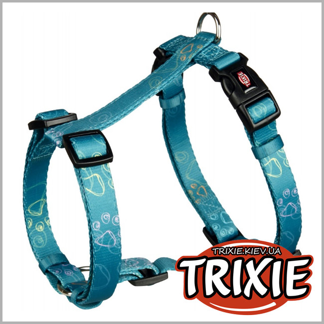 ТРІКСІ Україна - Шлейка посилена для собак TRIXIE Jimmy (Розмір: 25–35см/10 мм, бірюзовий, нейлон)