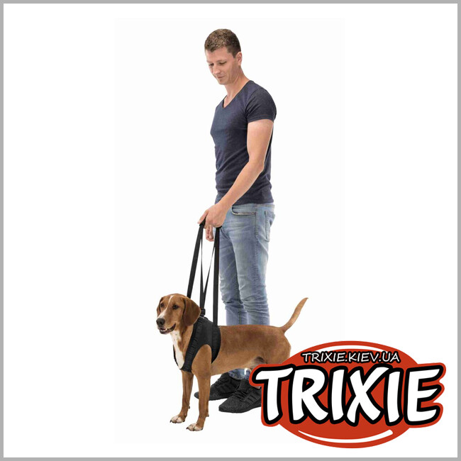 ТРИКСИ Украина - Поддерживающая шлейка Trixie 19408 для собак, L-XL: 75-85см, черный