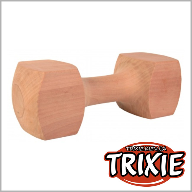 ТРИКСИ Украина - Деревянная квадратная гантель для собак TRIXIE (Вес: 1000г)