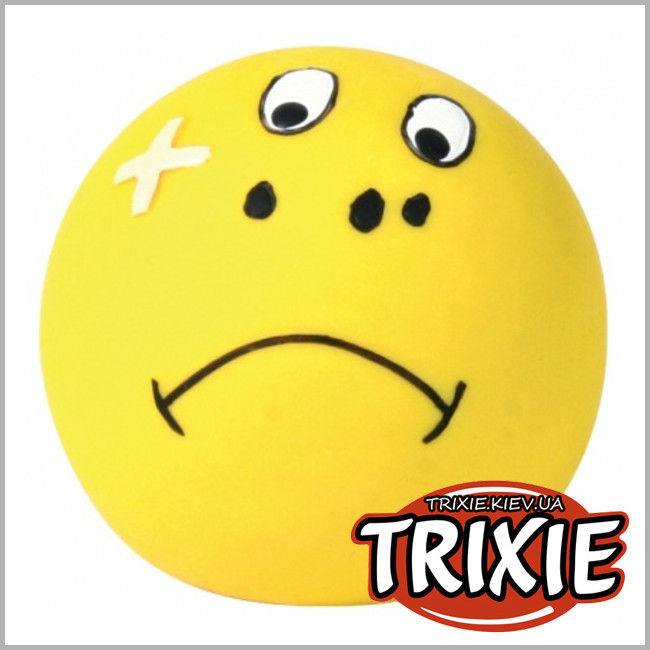 ТРИКСИ Украина - Мячи-рожицы  для собак TRIXIE (латекс со звком 6см / 4шт)