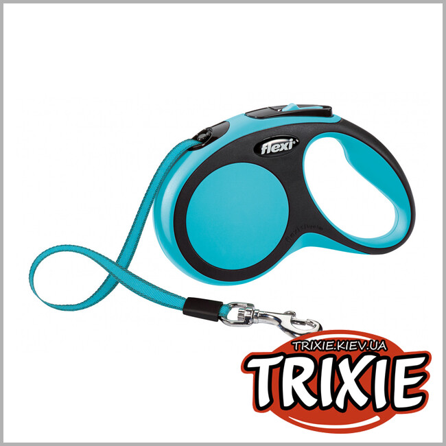 ТРИКСИ Украина - Флекси TRIXIE - New COMFORT (S: 5 м/15 кг, синий)