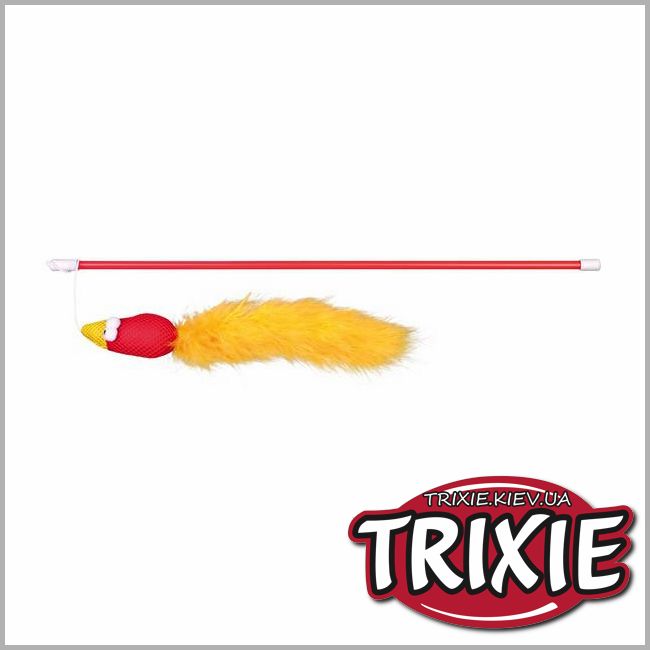 ТРИКСИ Украина - Дразнилка для кошки  TRIXIE - с мышкой (50см)