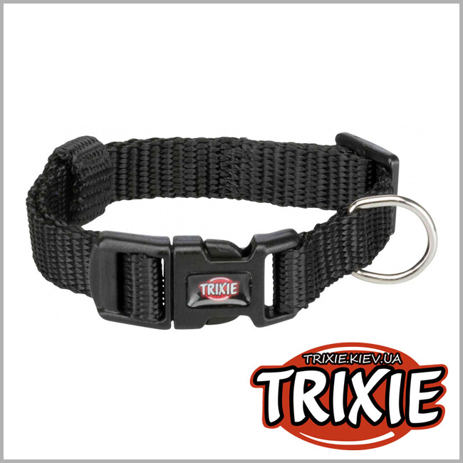 ТРИКСИ Украина - Ошейник Premium-TRIXIE  (нейлон 15–25см/10мм, черный)