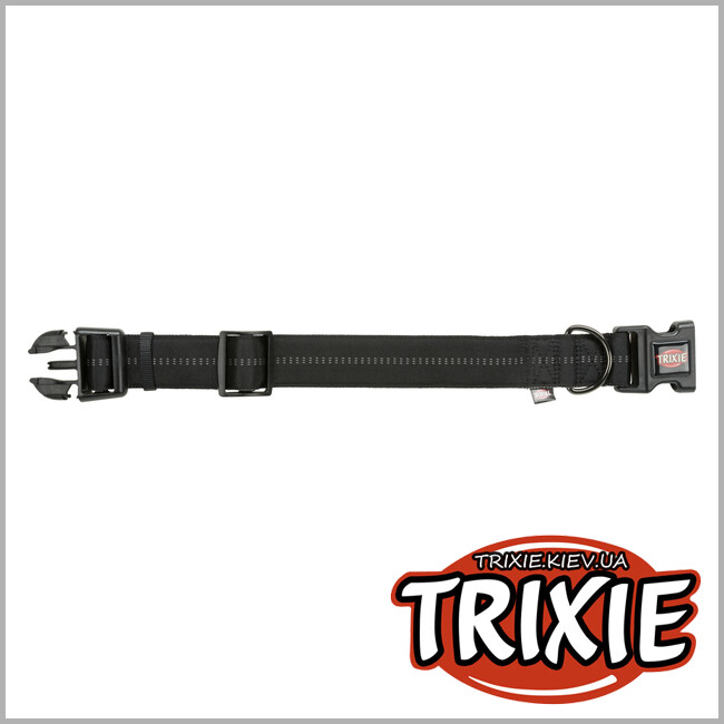ТРИКСИ Украина - Широкий ошейник  Trixie Softline Elegance (S-M: 32-45см/38мм, черный/графит)