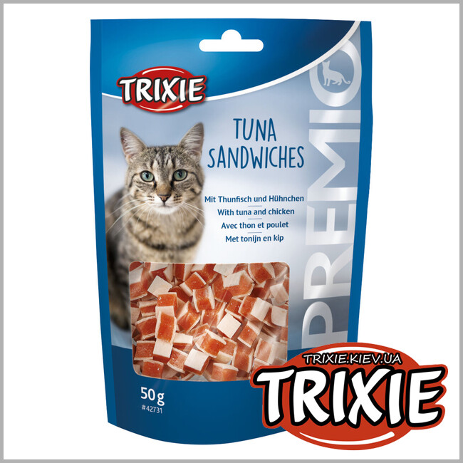 ТРИКСИ Украина - Лакомство для кошек Trixie 42731 PREMIO Tuna Sandwiches тунец и курица 50г