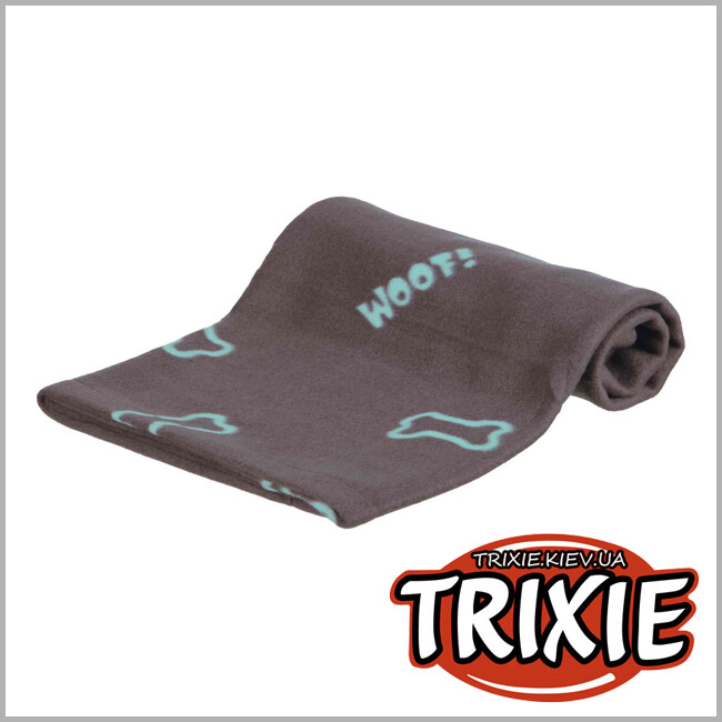 ТРИКСИ Украина - Подстилка Trixie Beany Blanket (флис серый WOOF! 100*70cm)