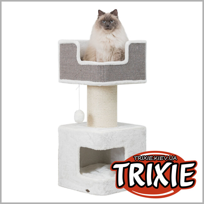 ТРІКСІ Україна - Будиночок-драпак для тварин Trixie 44668 XXL"Ava", 86см,білий/сірий