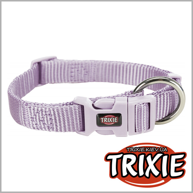 ТРИКСИ Украина - Ошейник Premium-TRIXIE нейлон (XS–S: 22–35 см/10 мм, сиреневый)
