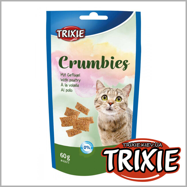ТРИКСИ Украина - Лакомство для кошек  TRIXIE-Crumbies (птица+таурин 60g)