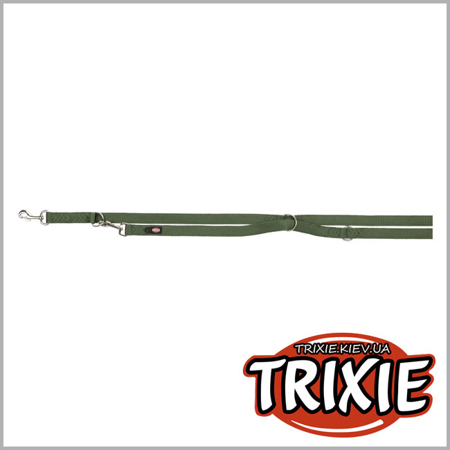 ТРІКСІ Україна - Регульований поводок для собак Trixie 201019 "Premium" двошаровий,XS: 2.00м/10мм, лісовий