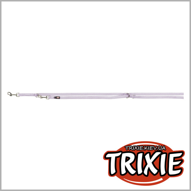 ТРИКСИ Украина - Поводок-перестежка TRIXIE-Premium двухслойный (Размер XS–S: 2.00м/15мм,сиреневый)