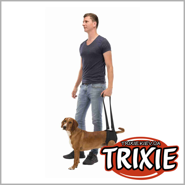 ТРИКСИ Украина - Поддерживающая шлейка Trixie 19408 для собак, L-XL: 75-85см, черный