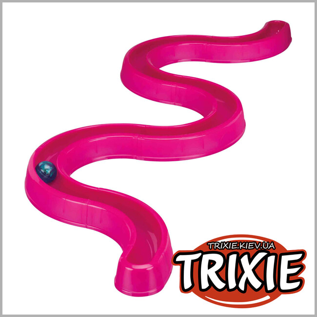 ТРІКСІ Україна - Світиться кулька в рейці іграшка для кота TRIXIE Ball Race(65*31 см, рожевий)