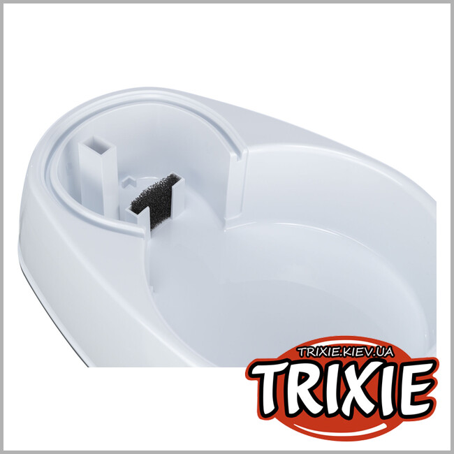 ТРИКСИ Украина - Поилка-фонтан Trixie 24444 Curved Stream для собак белая пластик 2,5 л 25х24,5х35 см