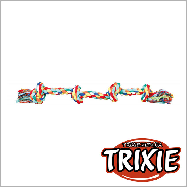 ТРИКСИ Украина - Канат с 4 узлами для собак TRIXIE - Denta Fun (360g / 54cm)