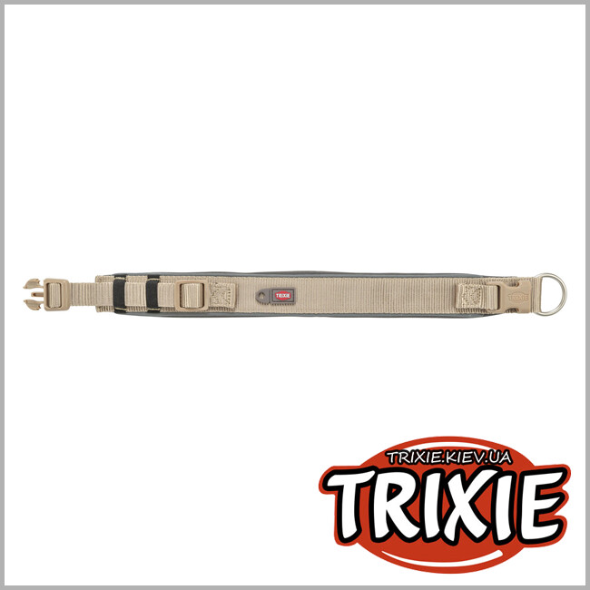 ТРИКСИ Украина - Ошейник для собак Trixie 1995536 Premium экстраширокий XS–S 27–35 см 25 мм песочно-серый