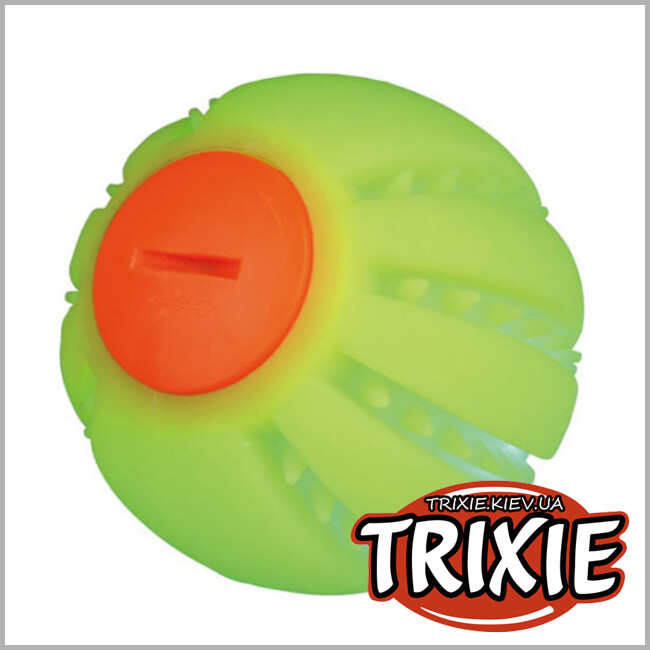 ТРІКСІ Україна - М'яч світиться TRIXIE USB (силікон, 6см, жовтий)