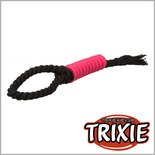 ТРИКСИ Украина - Игровая веревка с палкой TRIXIE (латекс/хлопок, 13 см/40 см)