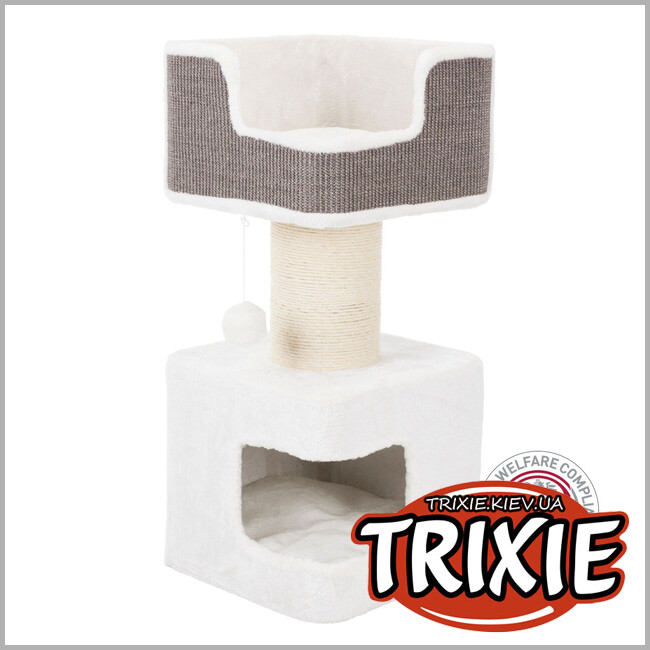 ТРІКСІ Україна - Будиночок-драпак для тварин Trixie 44668 XXL"Ava", 86см,білий/сірий