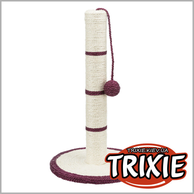 ТРІКСІ Україна - Дряпка-стовпчик для котів Trixie 4309 з іграшкою на мотузці сизаль 31х50 см